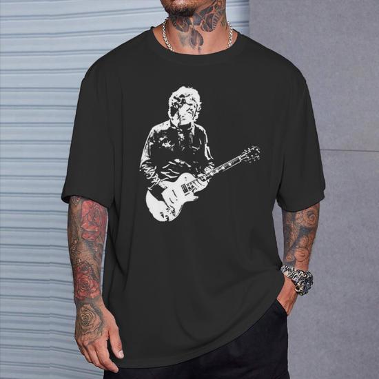 Retro Graphic Gary Moore Art T-Shirt - Thegiftio