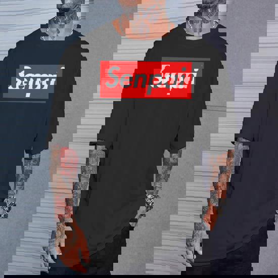 Senpai Notice Me | Graphic Box Logo Japanese T-Shirt