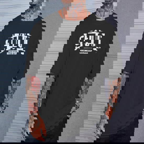 ★032c★ U SEOUL TSHIRT FADED BLACK SEOUL TSHIRT FADED BLACK Seoul South Korea College University Style T-Shirt - Seseable