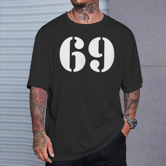 Sixty Nine Number 69 Numbered T-Shirt - Monsterry