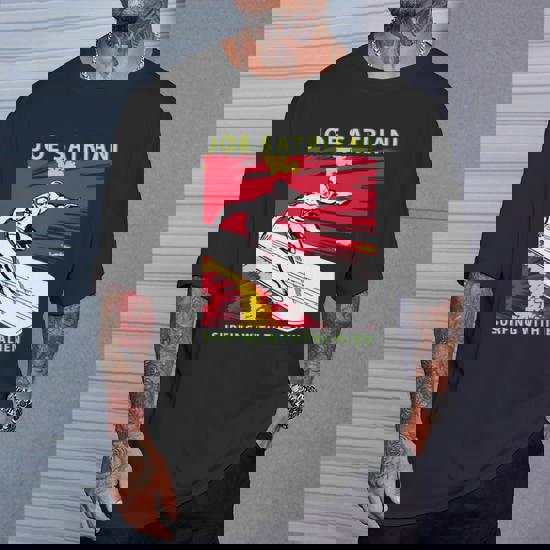 ジョーサトリアーニ　Tシャツ　サーフィンウィズジエイリアン Vintage 1980s JOE SATRIANI Surfing With the Alien 1988 Red