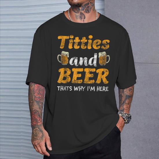 Vintage Country Music Lover T-Shirt - "Music And Beer That's Why I'm Here" Graphic Tee For Men & Women