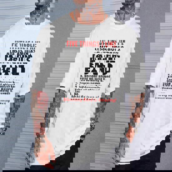 5 Things About Marching Band Funny Tee Shirt 5 Things About Marching Band Funny Tee Shirt
