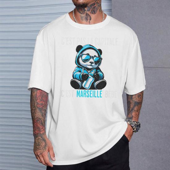 C'est Pas La Capitale C'est Marseille Bébé – T-Shirt Fan OM Marseille Humour