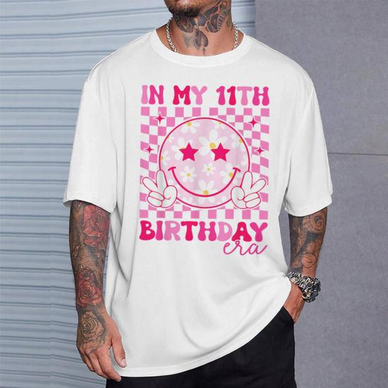 Groovy In My 11Th Birthday Era Eleven 11 Years Old Birthday T