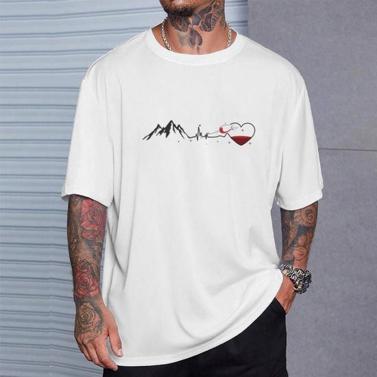 T-shirt Danse Classique – Motif Cœur Et Fréquence Cardiaque De Ballerine – Léger, Coupe Classique – Cadeau Parfait Pour Danseuses