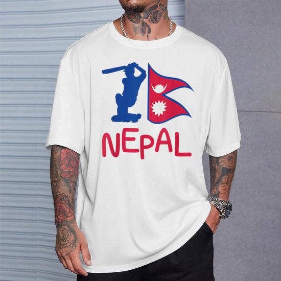 Nepal Cricket Jersey 2024 Cricket Flag Of Nepal T-Shirt Thegiftio