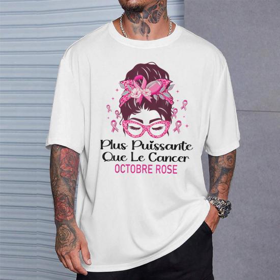 ruban rose tee shirt octobre rose 2020