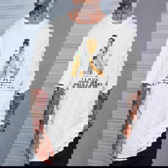 Oh I Don't Drink Just Drugs For Me Heren T-shirt - Grijs, Korte Mouwen, 100% Katoen