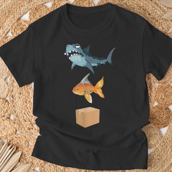 cardboard box fish dance Big Fish Little Fish Cardboard Box Rave Dance Moves T-Shirt