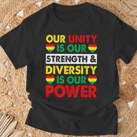 Black History Month African American Unity Power Diversity T-Shirt