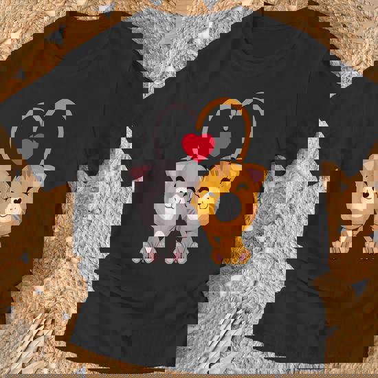 Clearance kitty love shirts New Arrivals Cat Heart Valentines Day Cute Kitten Kitty V Day Pajama T Shirt Monsterry