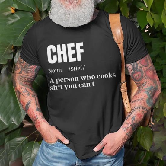 Chef Definition Chef \u0026 Cook Cooking Culinary T-Shirt | Seseable CA