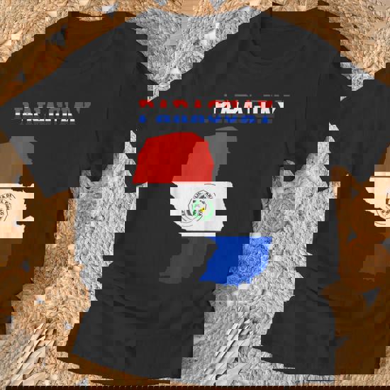 Camiseta Sin Mangos Bandera Paraguay Envejecida Unisex Para