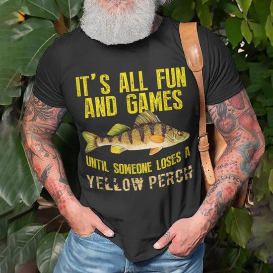 Yellow Perch Fishing Freshwater Fish-Erman T-Shirt - Monsterry