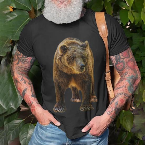 Grizzly Bear Vintage Graphic T-Shirt - Monsterry