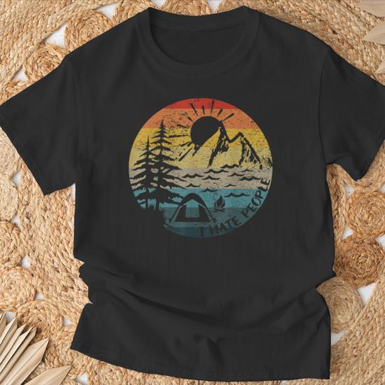 Funny vintage hiking shirt' Men's T-Shirt