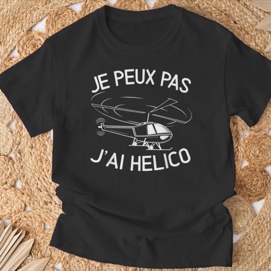 Je Peux Pas J'Ai Helico Humour Hélicoptère Cadeau Pilote T-Shirt Je Peux Pas J'Ai Helico Humour Hélicoptère Cadeau Pilote T-Shirt