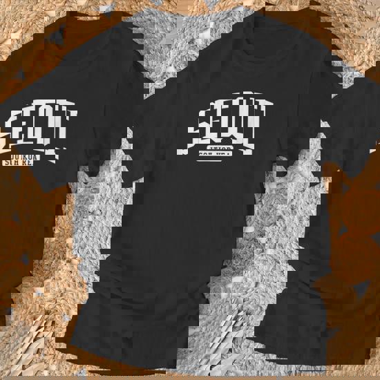 Seoul South Korea College University Style T-Shirt - Seseable