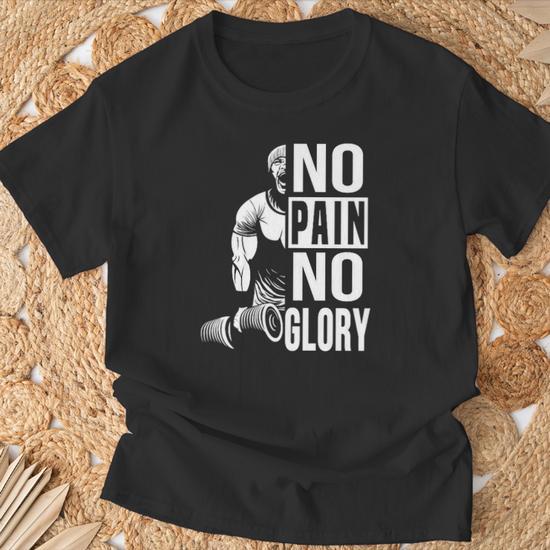 t shirt noir Homme No Pain No Gain musculation fitness