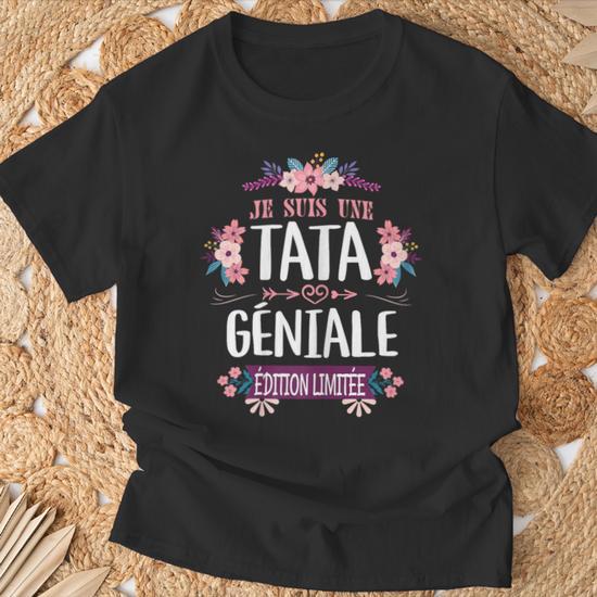 Débardeur Humour "Super Tata" - Édition Limitée, Style Floral - Cadeau Drôle Pour Tante, Annonce Grossesse