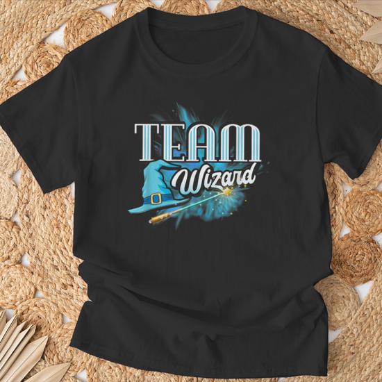 Team Witch Wizard Gender Reveal Party Supplies Baby Shower T Shirt Monsterry