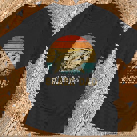 Vintage Shark Dad Shark Lovers Daddy Father s Day T Shirt Thegiftio UK