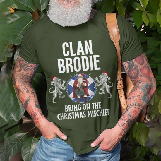 Brodie Clan Christmas Scottish Family Name Party T Shirt Seseable UK