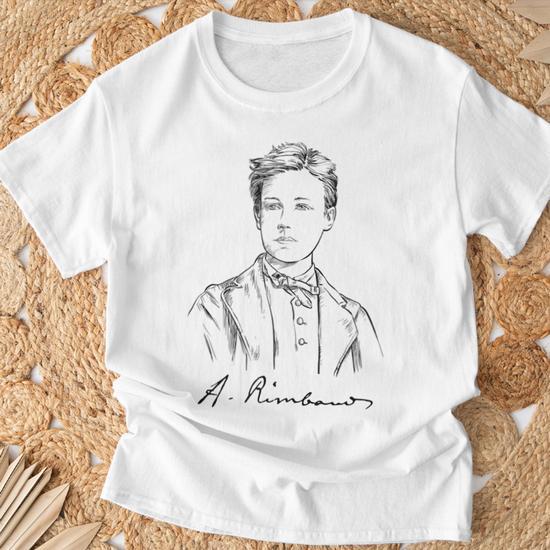 T-shirt Arthur Rimbaud Édition Limitée - Noir, Coton, Motif Imprimé, Coupe Classique
