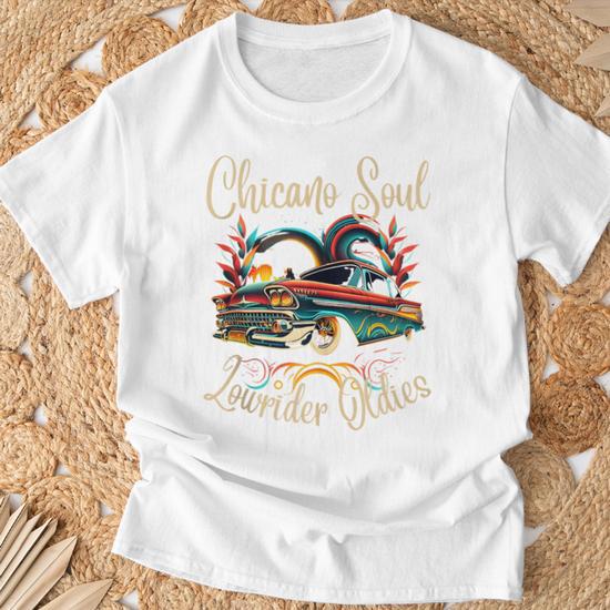 Chicano Soul Lowrider Oldies Car Clothing Low Slow Cholo Men T