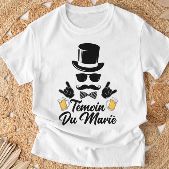 T-shirt EVG Humour Pour Femme – Col En V, Motif “Témoin Du Marié”, Parfait Enterrement De Vie De Garçon