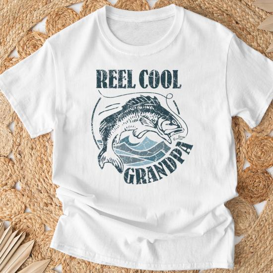 Reel Cool Grandpa Fishing Dad Father's Day Fisherman T-Shirt