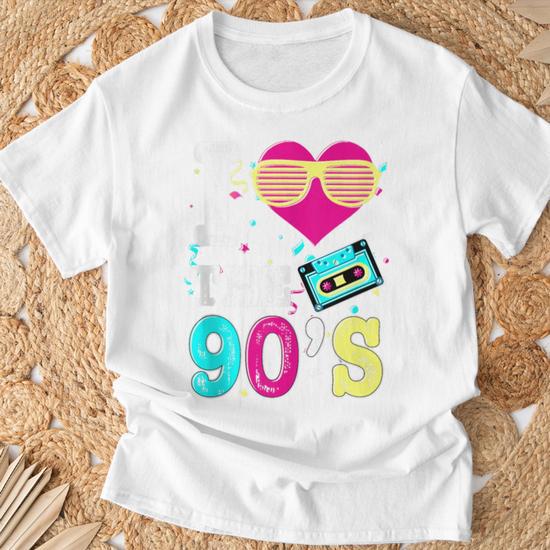 Camiseta Sin Mangas 'I Love The 90s' - Ropa Temática Años 90, Para Fiestas, Disfraces, Unisex