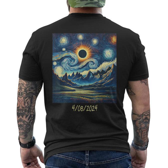 Total Solar Eclipse 2024 4-8-24 April 8 2024 Usa Men's T-shirt Back ...