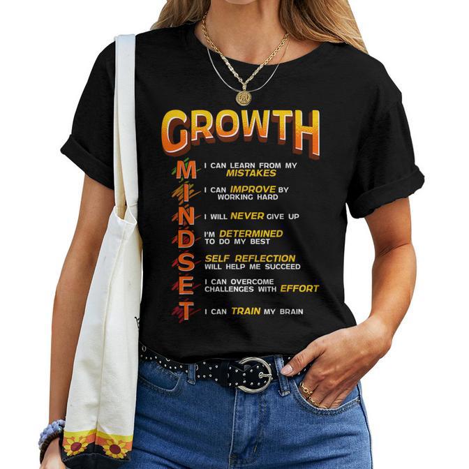 Growth Mindset Positive Saying Teacher For Classroom Women T-shirt ...