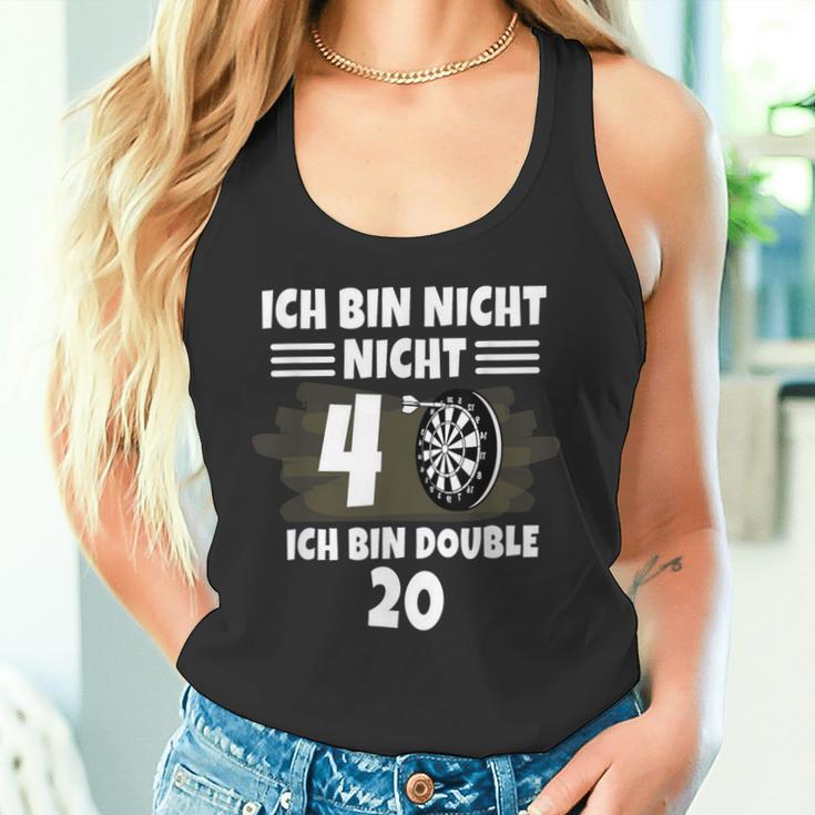 40 Geburtstag Ich Bin Nicht 40 Ich Bin Double 20 Dart Tank Top