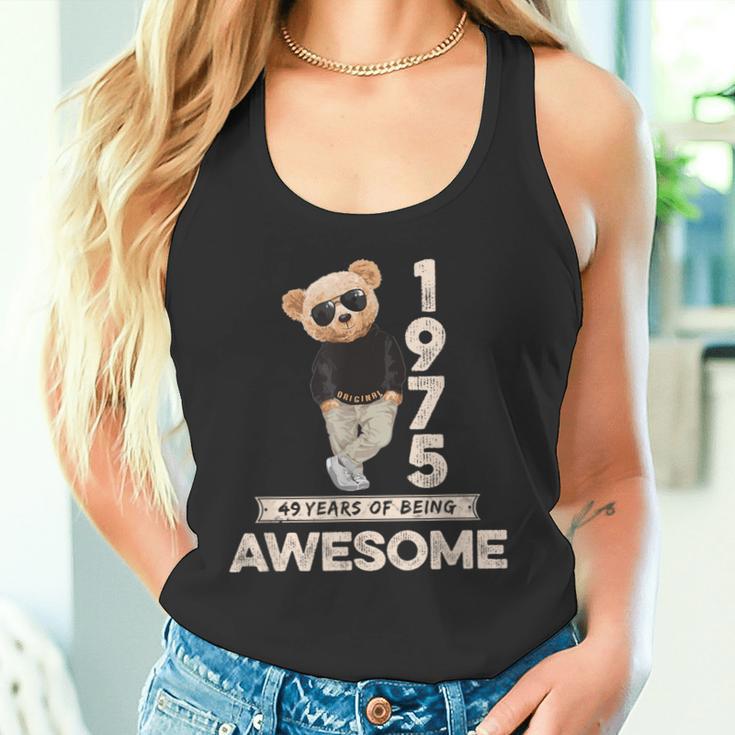 49 Geburtstag Herren Damen 1975 Original Awesome Teddybär Tank Top