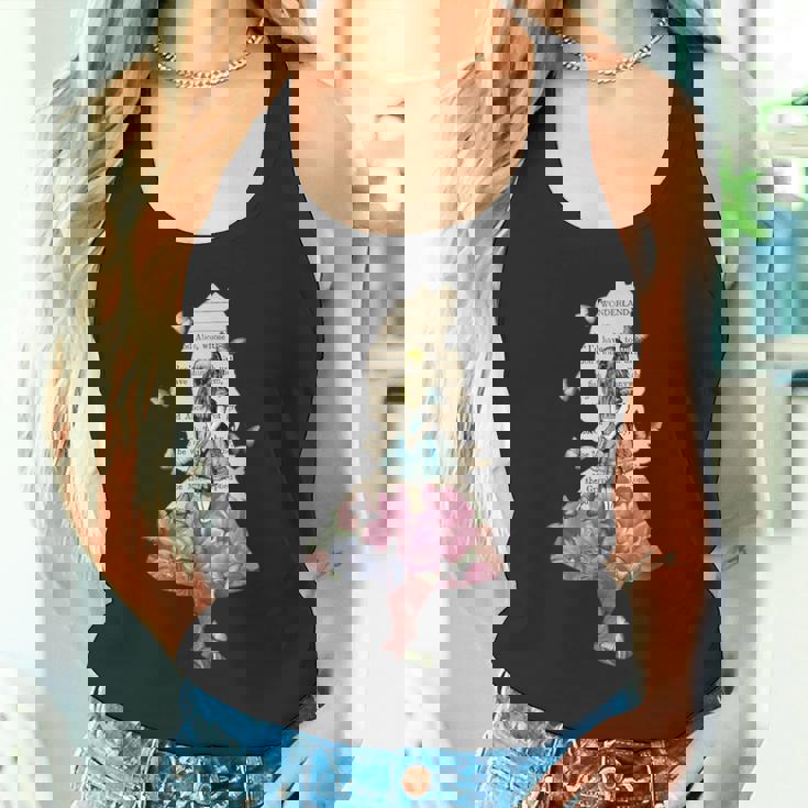Alice In Wonderland Magical Garden -Intage Book Tank Top