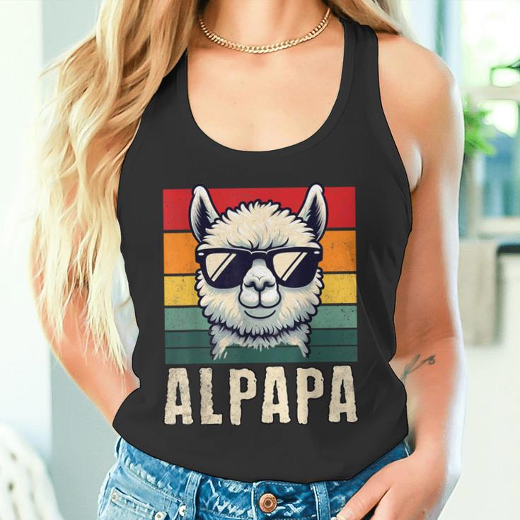 Alpapaatertag Bester Papa Alpaka-Liebhaber Sonnenbrille Tank Top