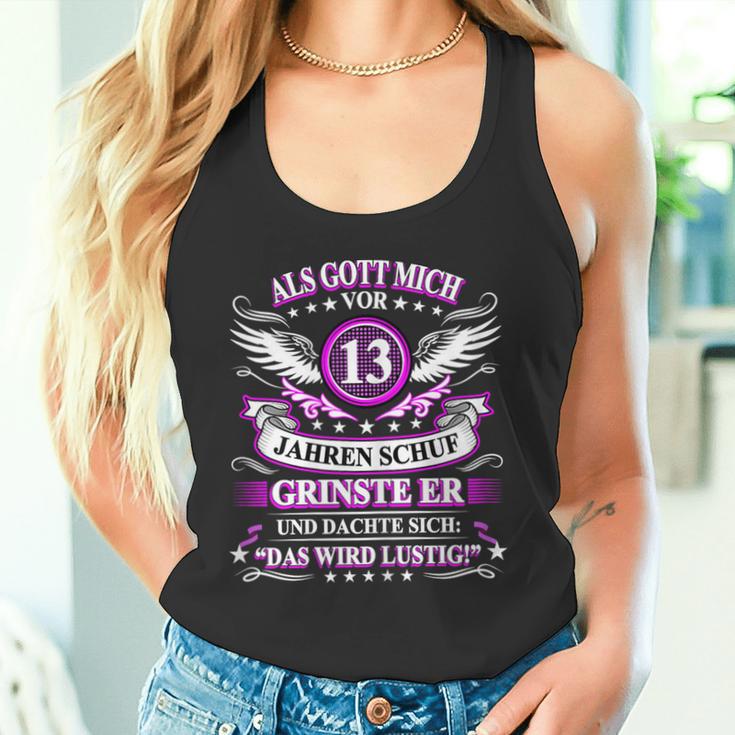 Als Gott Michor 13 Jahren Schuf Grinste Er 13Th Birthday Tank Top