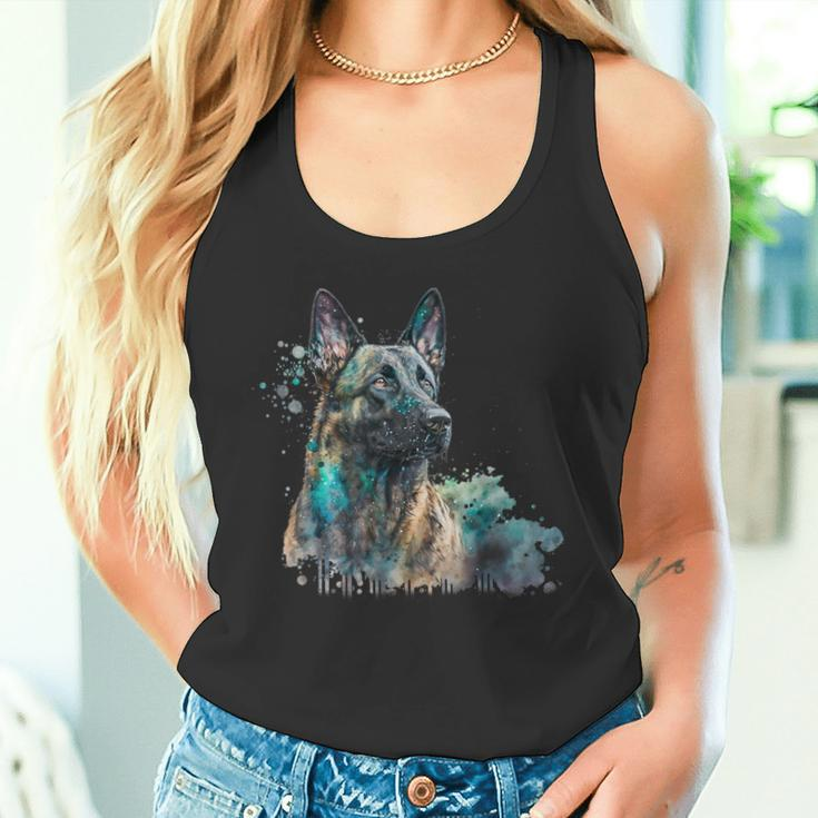 Aquarell Splash Dutchie Hollandse Herder Dutch Shepherd Tank Top