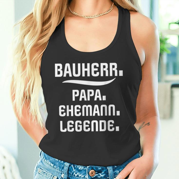 Bauherr Papa Slogan Richtfestfest Ehemann Bauherr Tank Top