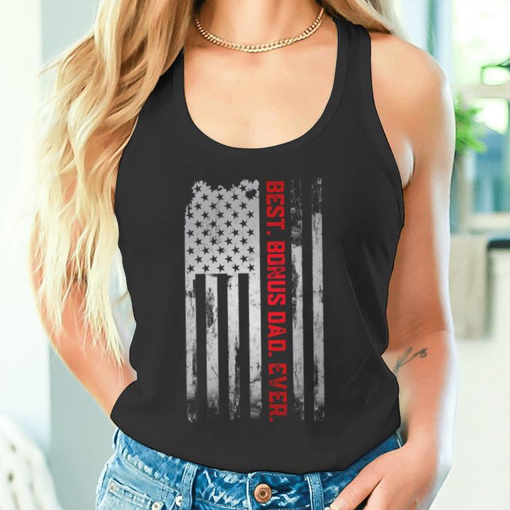 Best Bonus Dad Ever Amerikanische Usa-Flaggeatertagsgeschenk Papa Tank Top