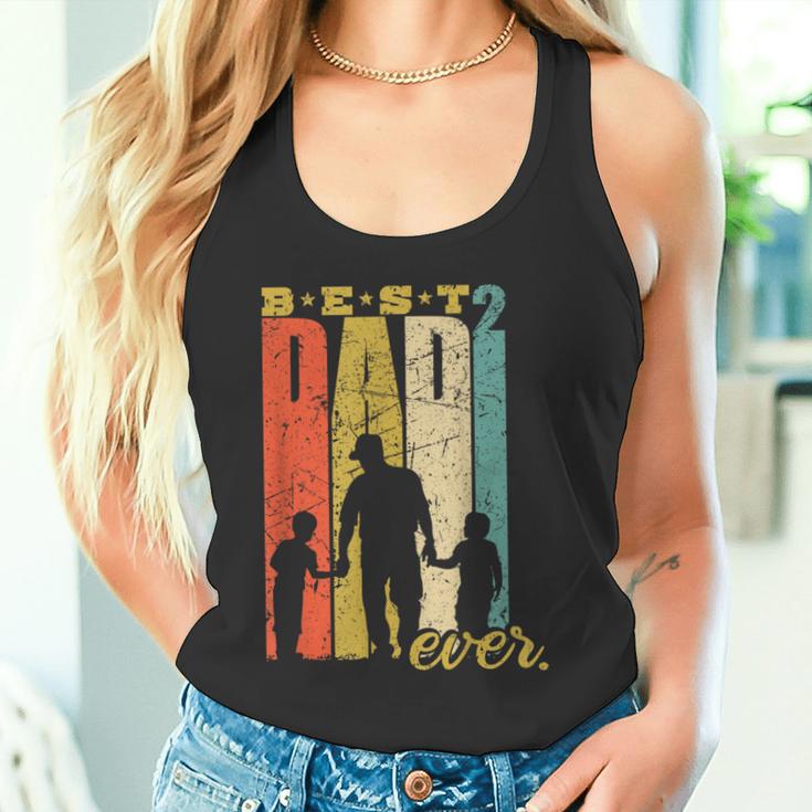 Best Dad Ever Papa 2 Söhne Double Dad Tank Top