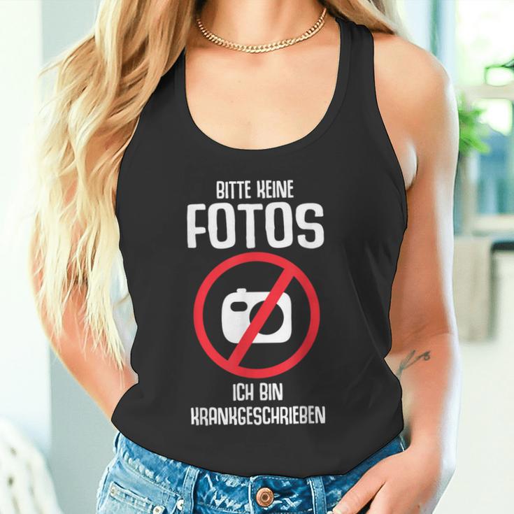 Bitte Keine Fotos Ich Bin Krankschreiben Tank Top