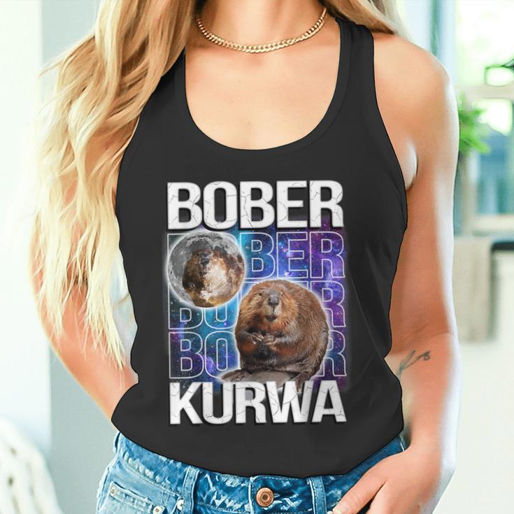 Bober Kurwa Flannelette Meme Galaxy Universe Tank Top