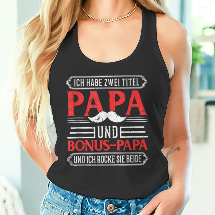 Bonus Papa Stiefvater Stiefpapa Geschenkatertag Rocke Tank Top