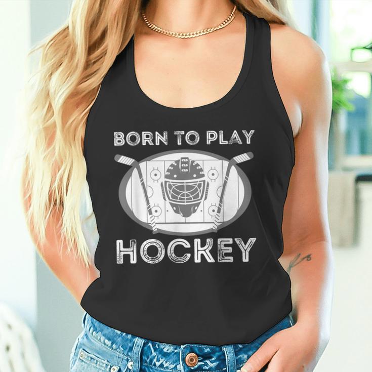 Born To Play Hockey Regalo Divertido Para Jugador De Hockey Sobre Hielo Camiseta sin mangas