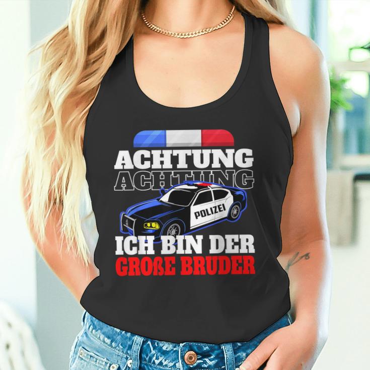 Children's Ich Bin Der Große Bruder Police Siblings Tank Top