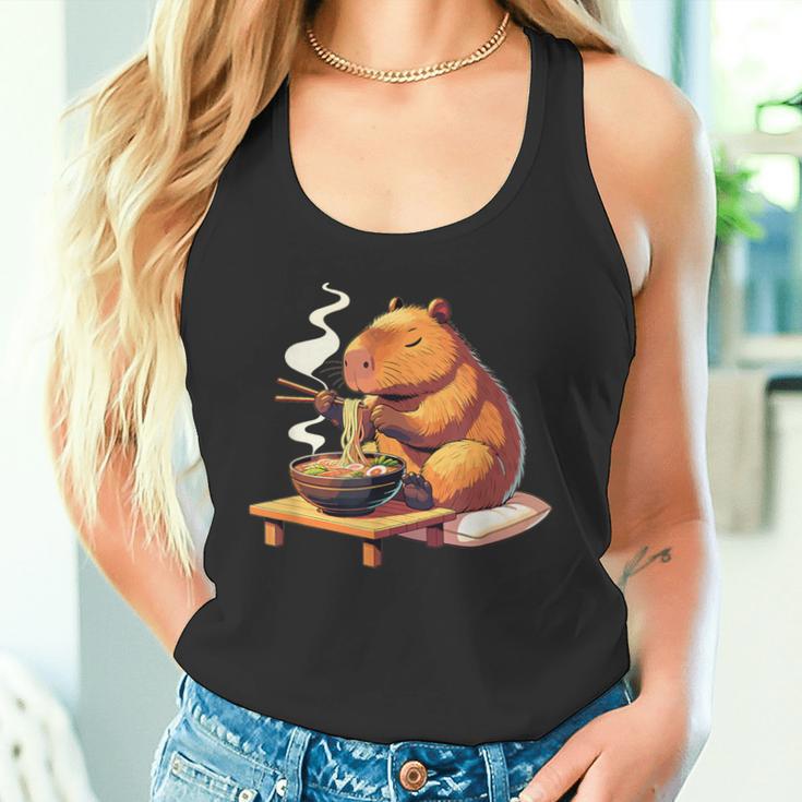 Cute Capybara Eats Ramen Noodles Capybaras Ramen Tank Top